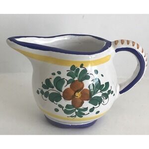 Italian ARS Deruta small Creamer Vintage Signed‎